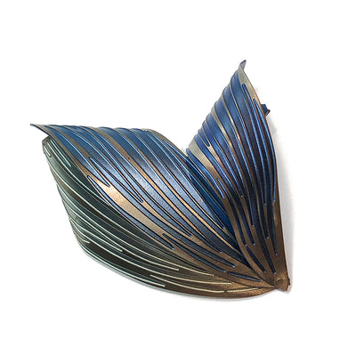 Large Petal Brooch - Blue