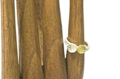 Petite Patterned Two Ring Stack