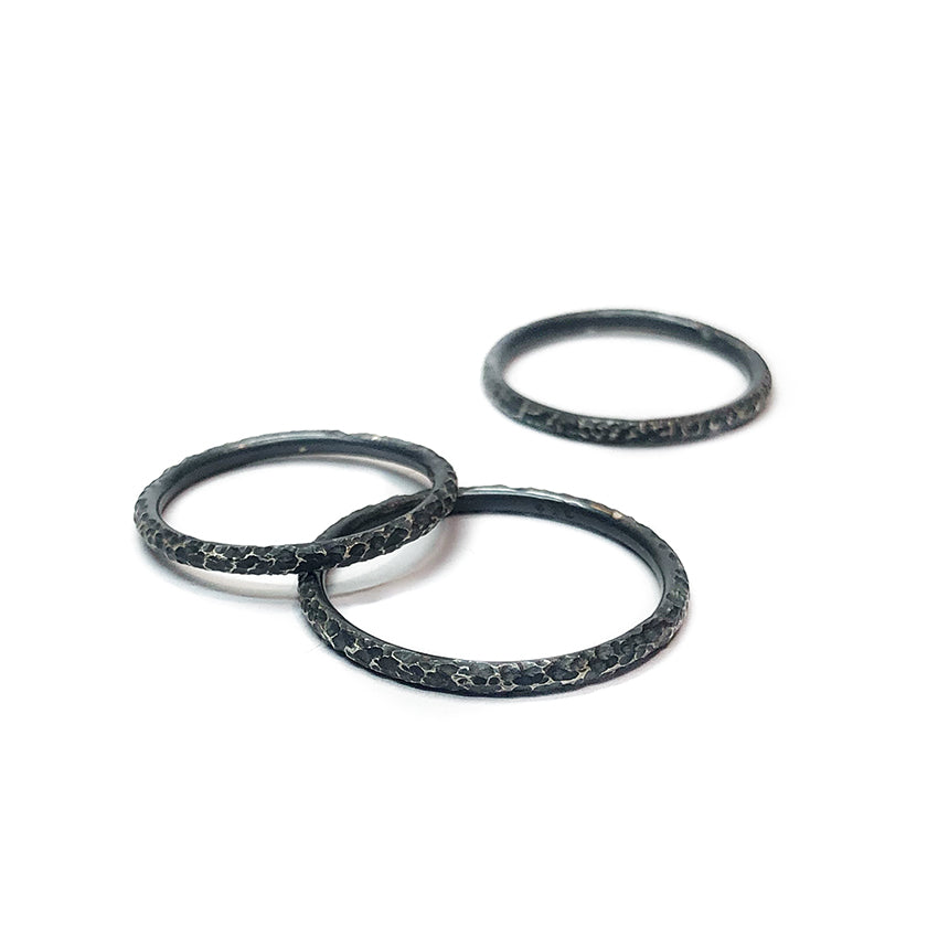 Glitter Ring / Sterling Silver Oxidised