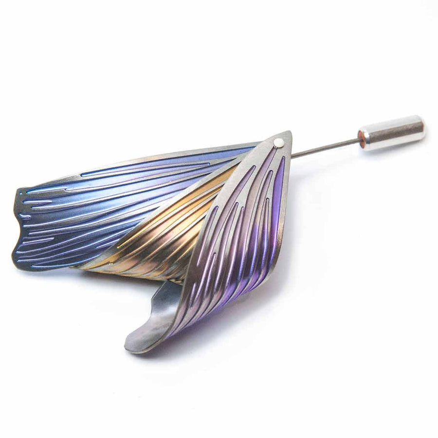 Three Petal Pin - Purple/Pink Champagne